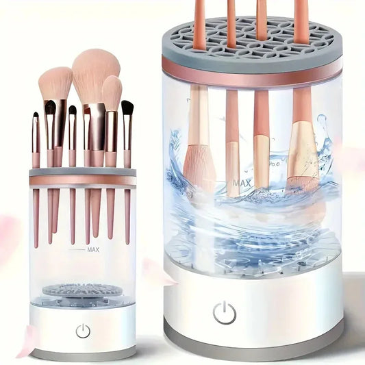 USB Powered Brush Washer & Dryer - Odorless Battery-Free Makeup Cleaner, Plug-and-Play Essential Beauty Accessory